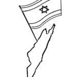מפת ודגל ישראל לצביעה